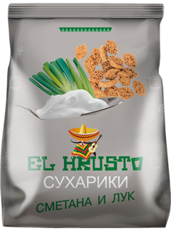 Сухарики со вкусом сметаны и лука